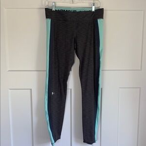{Under Armour} Charcoal and Aqua Leggings